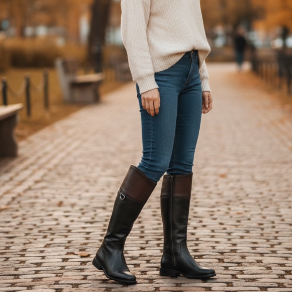 Frye Jayden D-Ring Multi-Tone KneeHigh Riding Boot - Picture 2 of 14